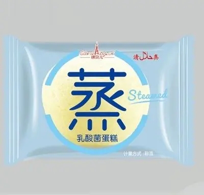 银贝儿乳酸菌味蒸蛋糕称重