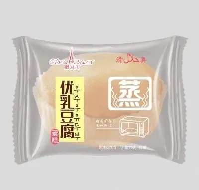 银贝儿优乳豆腐蒸蛋糕称重