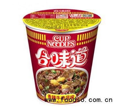 日清食品合味道杯面香辣牛肉风味方便面83g