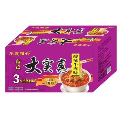 华夏粮仓大实惠酸辣牛肉面（箱）