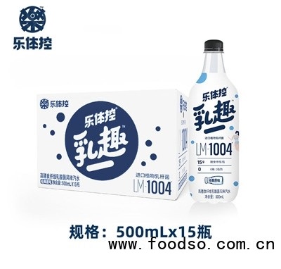 乐体控乳趣高膳食纤维乳酸菌风味汽水500ml×15商超货源