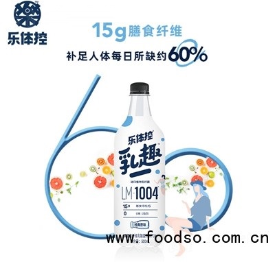 乐体控乳趣高膳食纤维乳酸菌风味汽水500ml商超货源