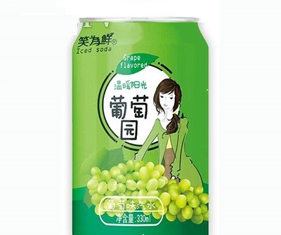 笑为鲜葡萄园葡萄味汽水330ml