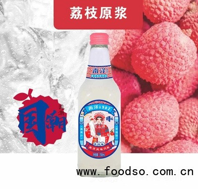 南洋1982风味汽水荔枝味358ml夏季冷饮碳酸饮料商超货源