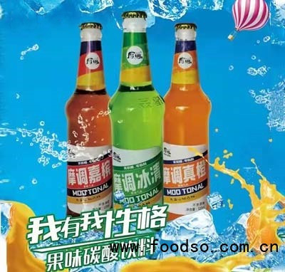 摩调果味碳酸饮料招商代理汽水玻璃商超货源