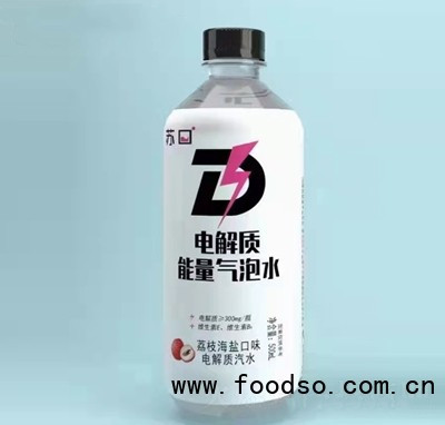 苏口荔枝海盐口味电解质汽水500ml（瓶）