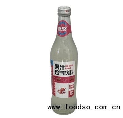 喜璐果汁荔枝汁碳酸饮料含气饮料380ml