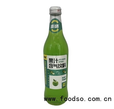 喜璐果汁苹果汁碳酸饮料含气饮料380ml