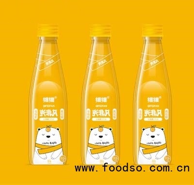 维维汽非凡红桔果汁汽水碳酸饮料低糖零脂饮品招商358ml