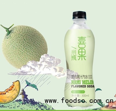 喜果复合果汁汽水哈密瓜味500ml