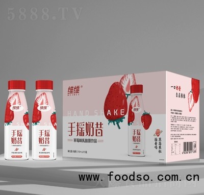 维维手摇奶昔草莓味乳酸菌饮品箱装