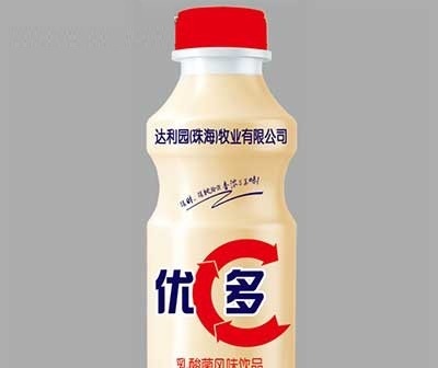 达利园优多乳酸菌风味饮品草莓味340ml