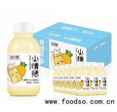 众口妙小情绪菠萝牛乳乳酸菌饮品