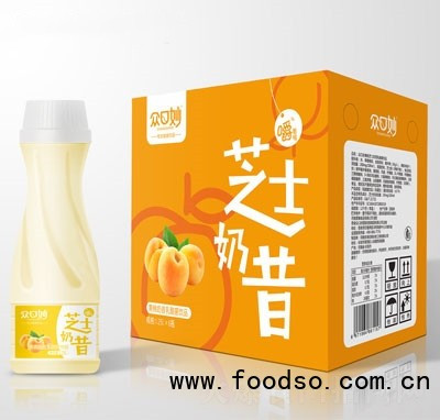 众口妙黄桃奶昔乳酸菌饮品1.25LX6瓶