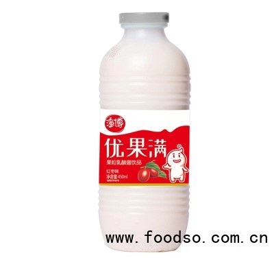 潼博优果满果粒乳酸菌饮品红枣味450ml