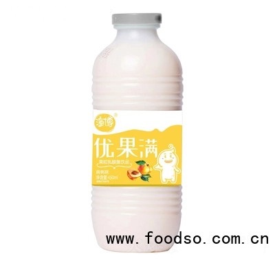 潼博优果满果粒乳酸菌饮品黄桃味450ml