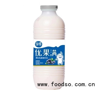 潼博优果满果粒乳酸菌饮品蓝莓味450ml