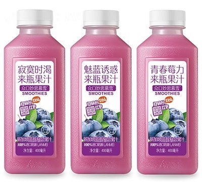 众口妙思慕雪新加坡蓝莓复合果汁400ml