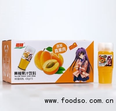 椰祥黄桃果汁饮料430gx15瓶