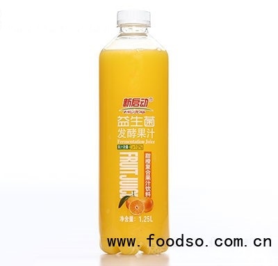 新启动益生菌发酵果汁甜橙复合果汁饮料1.25L