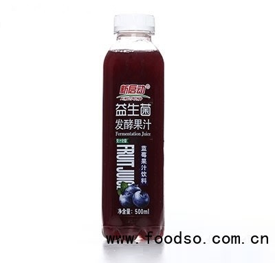 新启动益生菌发酵果汁蓝莓汁饮料500ml