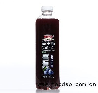 新启动益生菌发酵蓝莓汁饮料1.25L