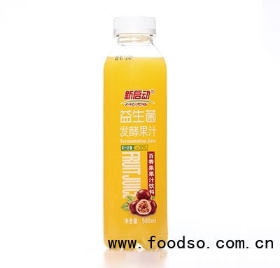 新启动益生菌发酵果汁百香果果汁饮料500ml