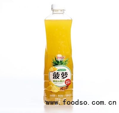 新启动菠萝果粒果汁饮料1.25L