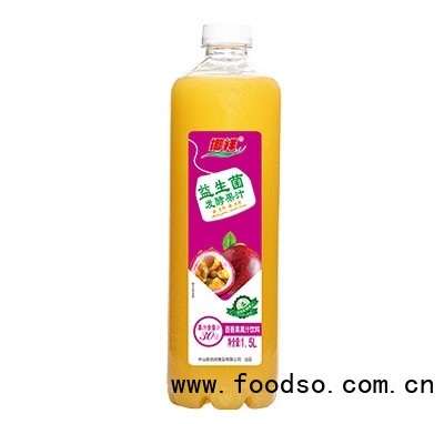 椰祥益生菌发酵果汁百香果汁饮料1.5L