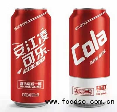 安江陵可乐味汽水500ml