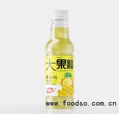 美纯果滋蜂蜜菠萝汁大果粒果汁饮料450ml