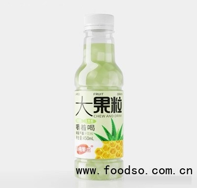 美纯果滋蜂蜜芦荟汁大果粒果汁饮料450ml