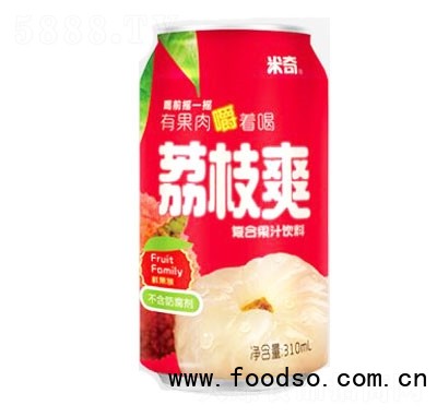 米奇荔枝爽复合果汁饮料310ml