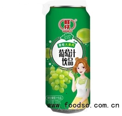 旺仔果粒葡萄汁饮品500ml（罐）