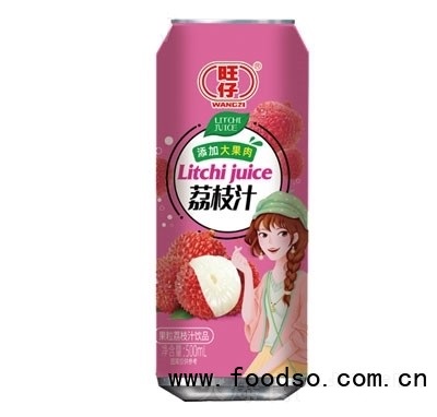 旺仔果粒荔枝汁饮品500ml（罐）