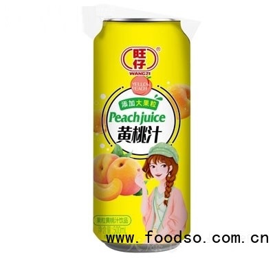 旺仔果粒黄桃汁饮品500ml（罐）