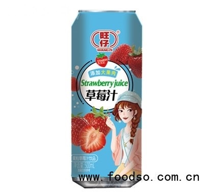 旺仔果粒草莓汁饮品500ml（罐）