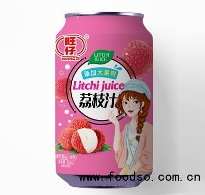 旺仔果粒荔枝汁饮品310ml（罐）