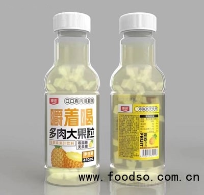 澳进菠萝味果汁饮料果粒果汁450ml