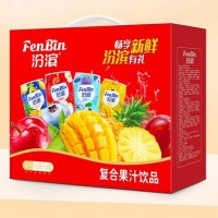 汾滨易拉罐装果汁复合果汁饮料礼盒装招商245ml×8罐