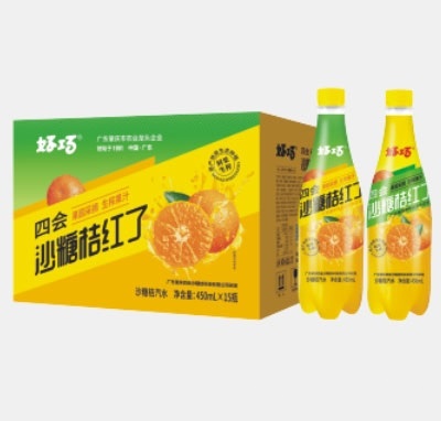 好巧四会沙糖桔红了果汁汽水450ml×15瓶