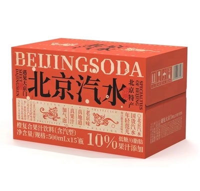 遇见大京门橙汁复合果汁饮料含汽型500ml×15