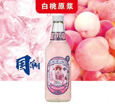 南洋1982风味汽水白桃味碳酸饮料1