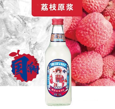 南洋1982风味汽水荔枝味碳酸饮料358ml