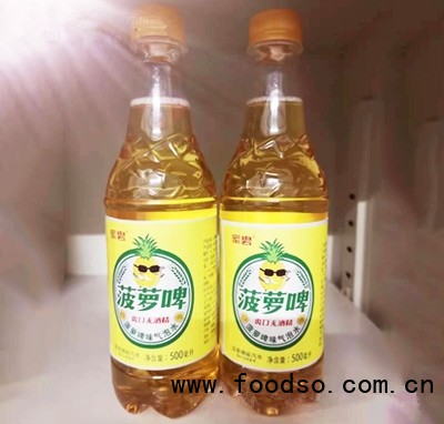 蜜碧菠萝啤味气泡水汽水碳酸饮料500ml