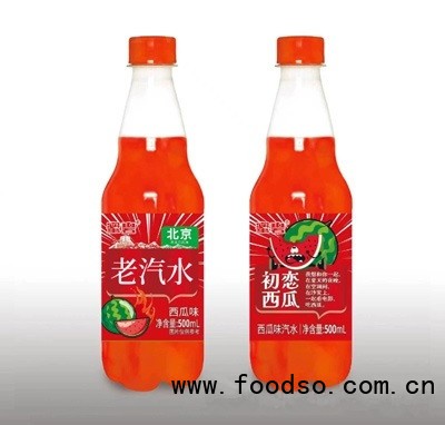 蜜碧老汽水碳酸饮料甜蜜西瓜味500ml