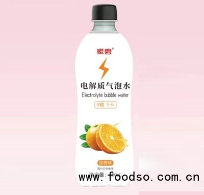 蜜碧电解质气泡水甜橙味480ml