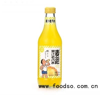 麦泡果汁老汽水凤梨味358ml