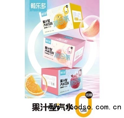 畅乐多果汁型汽水饮料招商代理330ml×20瓶