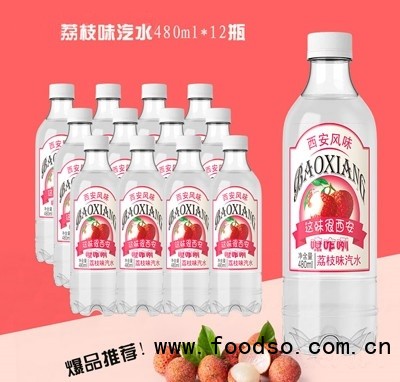 梨乡禧源西安老汽水碳酸饮料荔枝味480ml